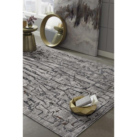Palacedesigns 79 x 114 in. Grey Polyester Rug PA3676613
